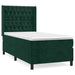 Pat box spring cu saltea, verde închis, 80x200 cm, catifea - WALTI WALTI