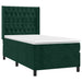 Pat box spring cu saltea, verde închis, 80x200 cm, catifea - WALTI WALTI