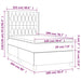 Pat box spring cu saltea, gri deschis, 100x200 cm, catifea - WALTI WALTI