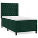 Pat box spring cu saltea, verde închis, 100x200 cm, catifea - WALTI WALTI