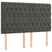 Pat box spring cu saltea, gri închis, 140x190 cm, catifea - WALTI WALTI
