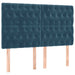 Pat box spring cu saltea, albastru închis, 140x190 cm, catifea - WALTI WALTI