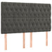 Pat box spring cu saltea, gri închis, 160x200 cm, catifea - WALTI WALTI