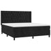 Pat box spring cu saltea, negru, 160x200 cm, catifea - WALTI WALTI