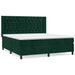 Pat box spring cu saltea, verde închis, 160x200 cm, catifea - WALTI WALTI