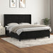 Pat box spring cu saltea, negru, 180x200 cm, catifea - WALTI WALTI