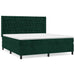 Pat box spring cu saltea, verde închis, 180x200 cm, catifea - WALTI WALTI