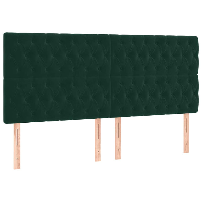 Pat box spring cu saltea, verde închis, 180x200 cm, catifea - WALTI WALTI