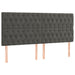 Pat box spring cu saltea, gri închis, 200x200 cm, catifea - WALTI WALTI