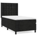 Pat box spring cu saltea, negru, 90x190 cm, catifea - WALTI WALTI