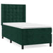 Pat box spring cu saltea, verde închis, 90x190 cm, catifea - WALTI WALTI