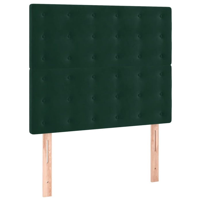 Pat box spring cu saltea, verde închis, 90x190 cm, catifea - WALTI WALTI