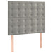 Pat box spring cu saltea, gri deschis, 90x200 cm, catifea - WALTI WALTI