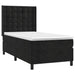 Pat box spring cu saltea, negru, 90x200 cm, catifea - WALTI WALTI