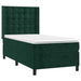 Pat box spring cu saltea, verde închis, 90x200 cm, catifea - WALTI WALTI