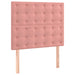 Pat box spring cu saltea, roz, 90x200 cm, catifea - WALTI WALTI