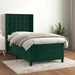 Pat box spring cu saltea, verde închis, 100x200 cm, catifea - WALTI WALTI