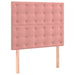 Pat box spring cu saltea, roz, 100x200 cm, catifea - WALTI WALTI