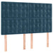 Pat box spring cu saltea, albastru închis, 140x190 cm, catifea - WALTI WALTI