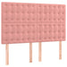 Pat box spring cu saltea, roz, 140x190 cm, catifea - WALTI WALTI
