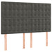 Pat box spring cu saltea, gri închis, 140x200 cm, catifea - WALTI WALTI