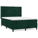 Pat box spring cu saltea, verde închis, 140x200 cm, catifea - WALTI WALTI