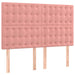 Pat box spring cu saltea, roz, 140x200 cm, catifea - WALTI WALTI