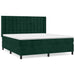 Pat box spring cu saltea, verde închis, 160x200 cm, catifea - WALTI WALTI