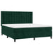 Pat box spring cu saltea, verde închis, 160x200 cm, catifea - WALTI WALTI