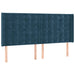 Pat box spring cu saltea, albastru închis, 160x200 cm, catifea - WALTI WALTI