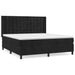 Pat box spring cu saltea, negru, 180x200 cm, catifea - WALTI WALTI