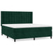 Pat box spring cu saltea, verde închis, 180x200 cm, catifea - WALTI WALTI