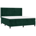 Pat box spring cu saltea, verde închis, 180x200 cm, catifea - WALTI WALTI