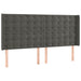 Pat box spring cu saltea, gri închis, 200x200 cm, catifea - WALTI WALTI