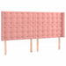Pat box spring cu saltea, roz, 200x200 cm, catifea - WALTI WALTI