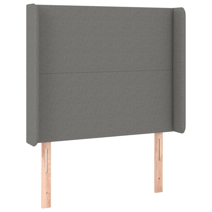 Pat cu arcuri, saltea și LED, gri închis, 90x190 cm, textil - WALTI WALTI