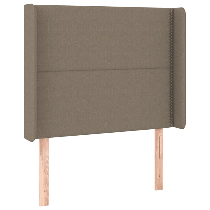 Pat cu arcuri, saltea și LED, gri taupe, 90x190 cm, textil - WALTI WALTI