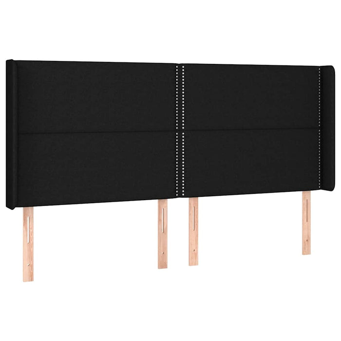 Pat cu arcuri, saltea și LED, negru, 180x200 cm, textil - WALTI WALTI