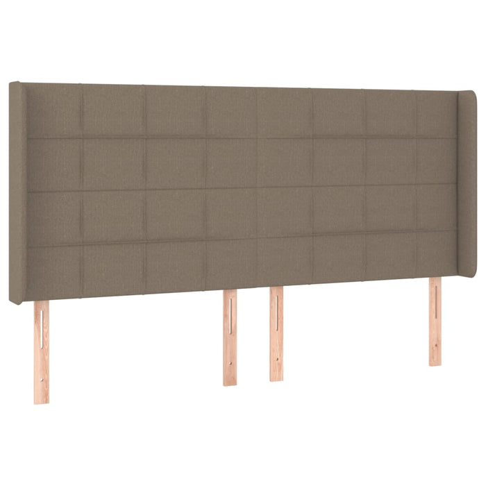 Pat cu arcuri, saltea și LED, gri taupe, 180x200 cm, textil - WALTI WALTI