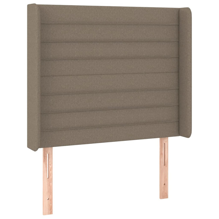 Pat cu arcuri, saltea și LED, gri taupe, 90x200 cm, textil - WALTI WALTI