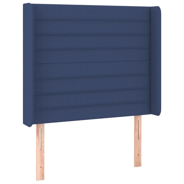 Pat cu arcuri, saltea și LED, albastru, 120x200 cm, textil - WALTI WALTI
