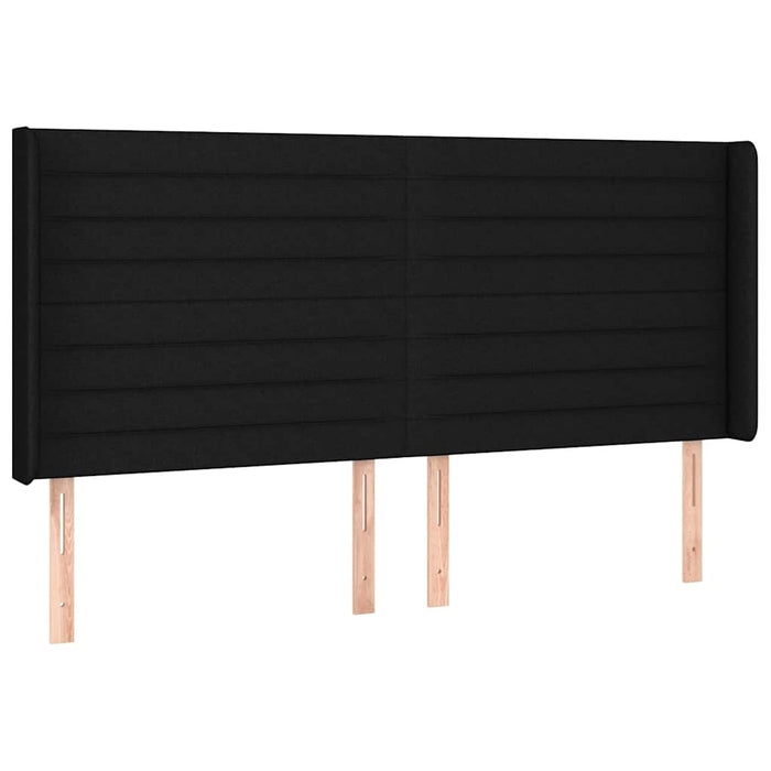 Pat cu arcuri, saltea și LED, negru, 160x200 cm, textil - WALTI WALTI