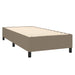 Pat cu arcuri, saltea și LED, gri taupe, 90x190 cm, textil - WALTI WALTI