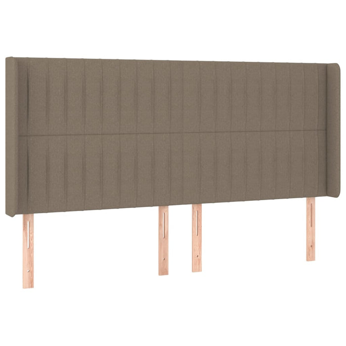 Pat cu arcuri, saltea și LED, gri taupe, 180x200 cm, textil WALTI