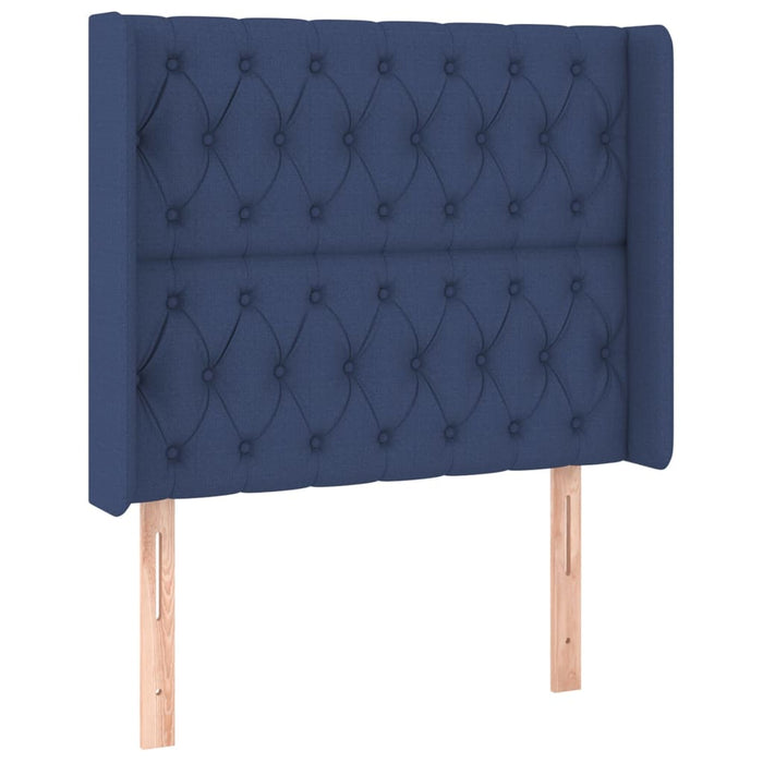 Pat cu arcuri, saltea și LED, albastru, 120x200 cm, textil - WALTI WALTI