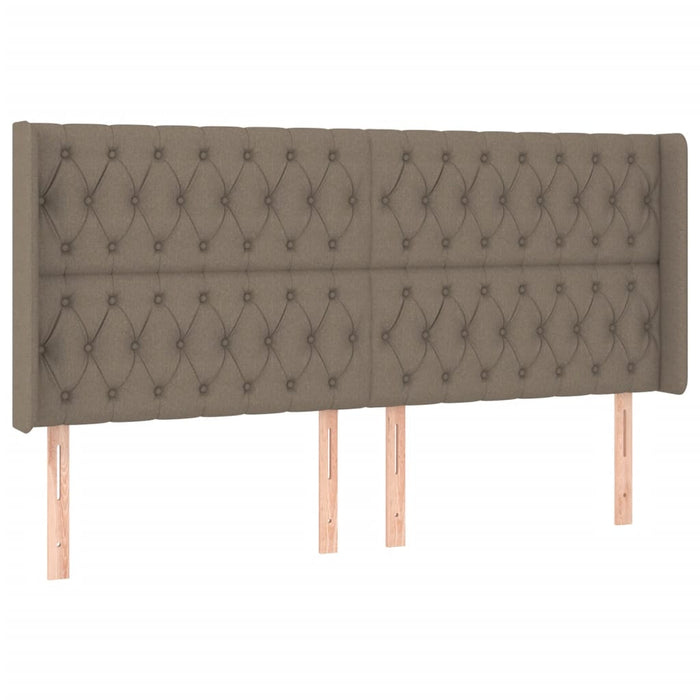 Pat cu arcuri, saltea și LED, gri taupe, 180x200 cm, textil - WALTI WALTI