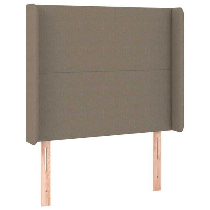 Pat cu arcuri, saltea și LED, gri taupe, 90x200 cm, textil - WALTI WALTI