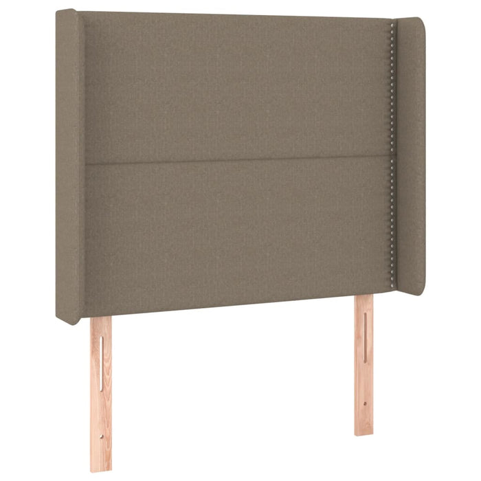 Pat cu arcuri, saltea și LED, gri taupe, 90x190 cm, textil - WALTI WALTI