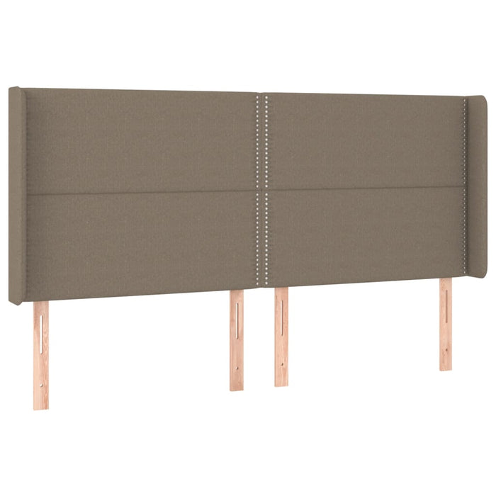 Pat cu arcuri, saltea și LED, gri taupe, 180x200 cm, textil - WALTI WALTI
