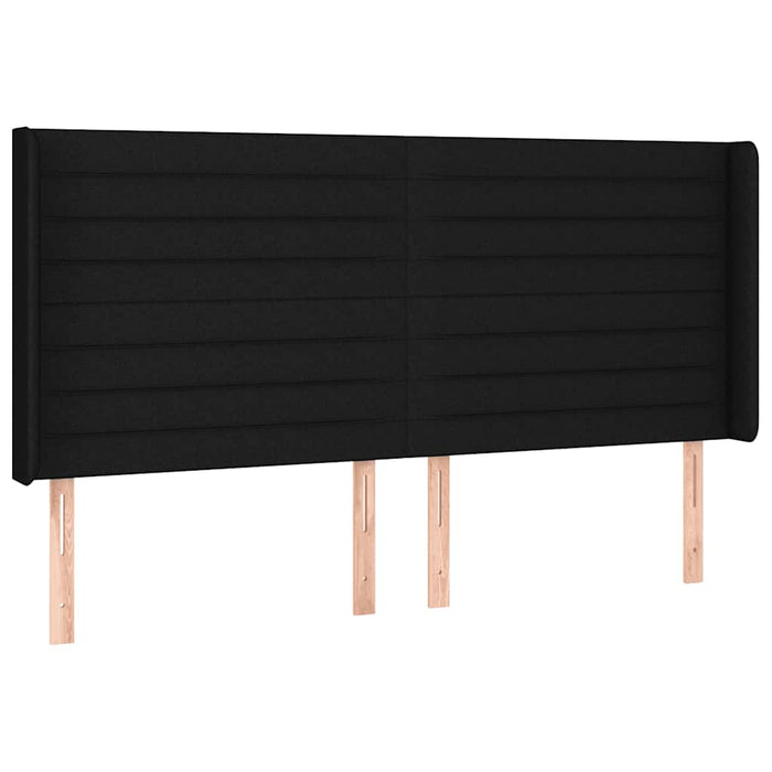 Pat cu arcuri, saltea și LED, negru, 180x200 cm, textil - WALTI WALTI